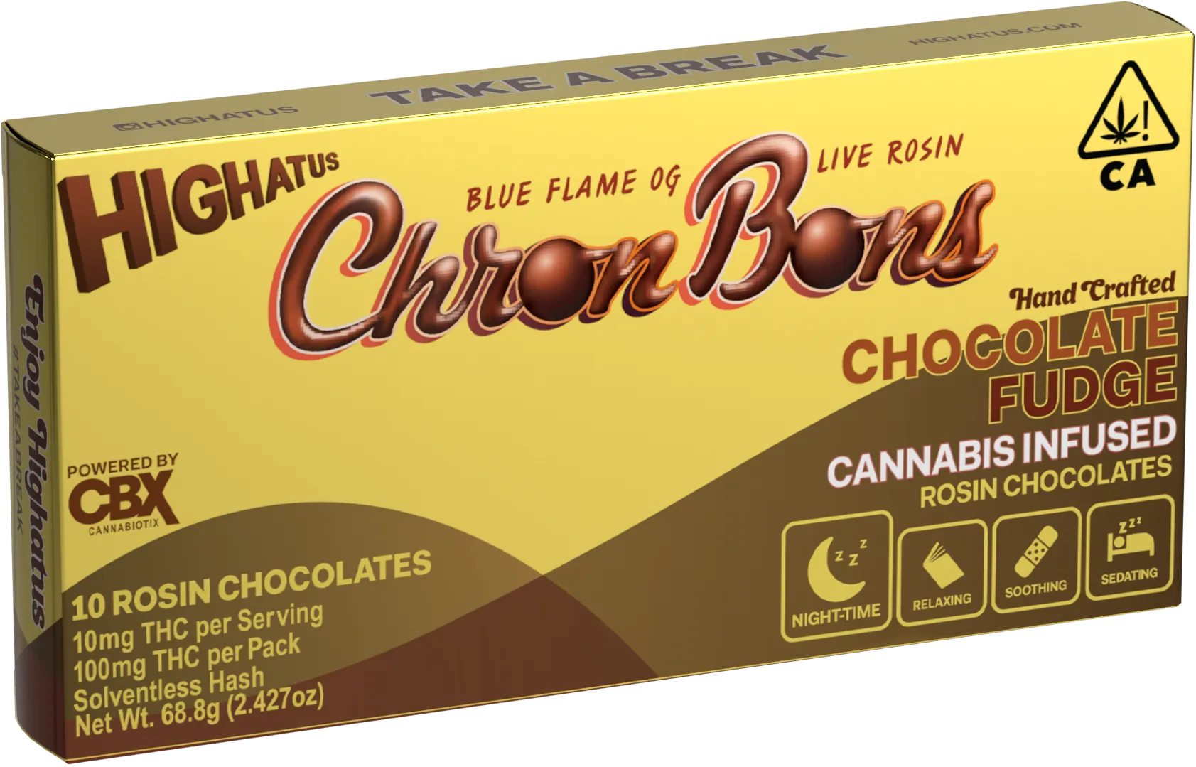 Highatus ChronBon Triple Fudge Brownie Rosin Chocolate Bar